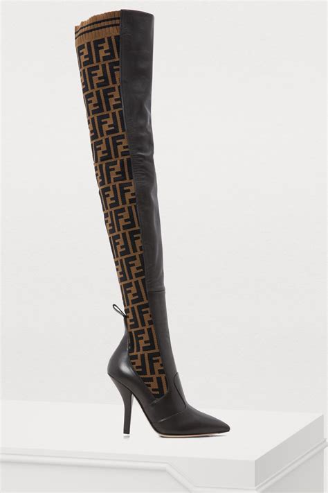 fendi flat boots|fendi high heel boots.